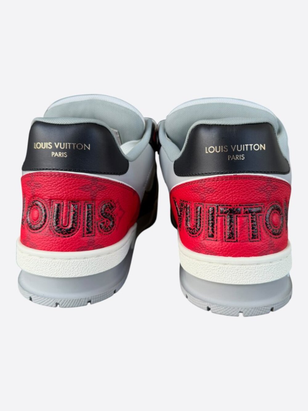 Louis Vuitton Black & Red Mesh Trainer - Picture 4 of 8